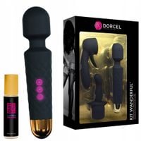 Wibrator z wymiennymi końcówkami + perfumy gratis.