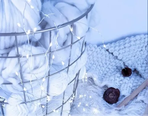 LAMPA SOLARNA GIRLANDA OGRODOWA 100 LED ZIMNA 12m na Arena.pl