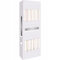 Stożkowa Świeca 24cm/10szt świeczka stroik adwent dekoracj PERŁOWA BIEL