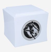 Urna na prochy z piłkarzem Biały / Design1