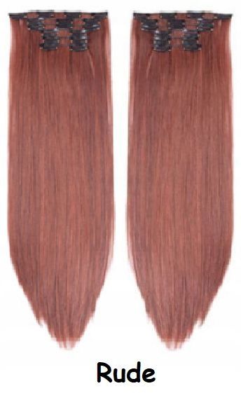 KOLORY różne CLIP IN 6 taśm doczepiane włosy pasemka 60cm jak NATURALNE zdjęcie 6