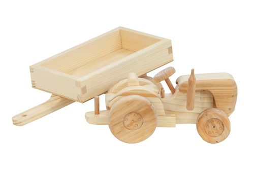 Drewniany model traktora "John Deere" na Arena.pl