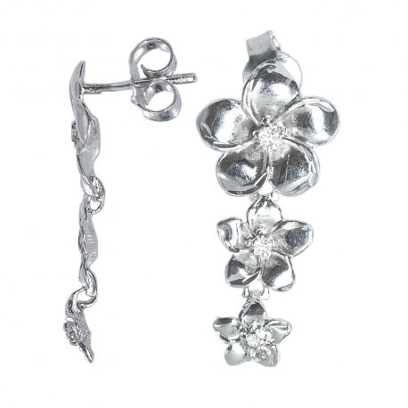 SREBRNE KOLCZYKI KWIATKI RUCHOME SREBRO PRÓBY 925 zdjęcie 1