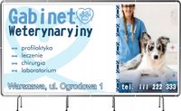 BANER REKLAMOWY 130x80 cm plandeka duży wybór wzorów GABINET WETERYNARYJNY