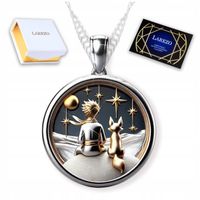 Naszyjnik Srebrny Mały Książe z Liskiem Gwiazdy Kosmos Planeta SREBRO 925