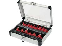 zestaw frezów widiowych do drew.trzpień fi 6mm 15 cz. - yt-68007