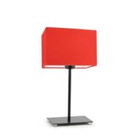 Lampka AMALFI abażur czerwony stelaż czarny