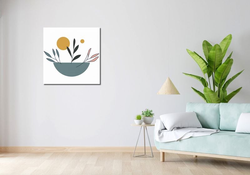 Obraz 70x70cm Miska Roślinności zdjęcie 2