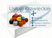 Wizytówki firmowe 100szt DUŻO RÓŻNYCH WZORÓW do wyboru USŁUGI KRAWIECKIE
