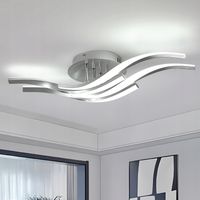 LAMPA SUFITOWA LED PLAFON SREBRO ŻYRANDOL NOWOCZESNA 32W 6500K DO SALONU