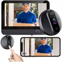 WIDEODOMOFON WIFI KAMERA ELEKTRONICZNY WIZJER DO DRZWI WIDEOWIZJER JUDASZ