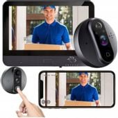 WIDEODOMOFON WIFI KAMERA ELEKTRONICZNY WIZJER DO DRZWI WIDEOWIZJER JUDASZ