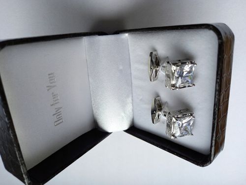 Srebrne klasyczne spinki do mankietów koszuli na Arena.pl