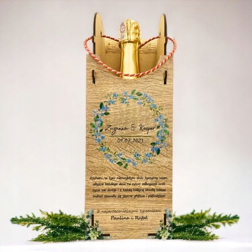Pudełko na Wino z Nadrukiem Prezent Ślub Wesele na Arena.pl