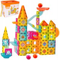 KLOCKI KONSTRUKCYJNE MAGNETYCZNE 3D EDUKACYJNE DO UKŁADANIA BUDOWANIA 139el