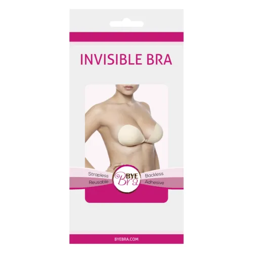 bye bra invisible bra model miseczka b nude - samonośny biustonosz na Arena.pl