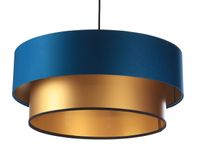 Lampa wisząca DOUBLE BLUE 60 granatowa/złota