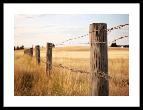 Plakat 35x25cm Płot na Polu na Arena.pl