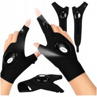 RĘKAWICZKI Z LATARKĄ OŚWIETLENIEM LED RĘKAWICE ŚWIECĄCE PARA UNIWERSALNE