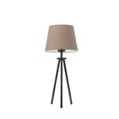 Lampka BERGEN abażur beżowy stelaż czarny