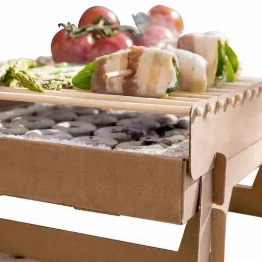 GRILL JEDNORAZOWY WĘGLOWY EKOLOGICZNY 100% EKO BIO Naturalny Kartonowy zdjęcie 5