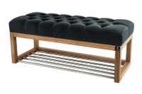 Ławka Pikowana Emra Wood LPP-4 Stelaż Naturalny Grafitowy 70 cm