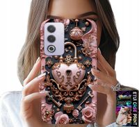 ETUI DO OPPO A80 5G - KOBIECE, MODNE WZORY, KŁÓDKA SERCE RÓŻA