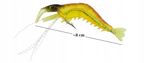 Przynęta Sztuczna KREWETKA UZBROJONA HAK 8 cm/ 4,6 g na Arena.pl