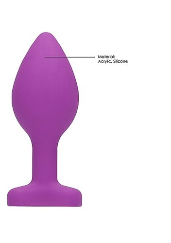 diamond heart butt plug - large - purple na Arena.pl