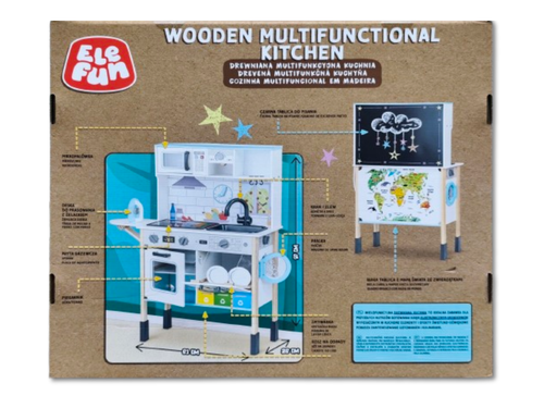 Drewniana kuchnia 28x81x97cm z tablicą kredową na Arena.pl