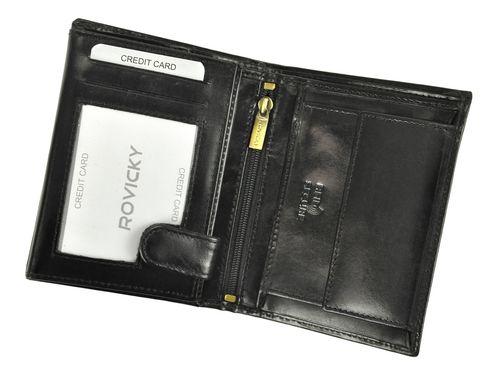 Skórzany męski portfel Rovicky N4-RVT RFID na Arena.pl