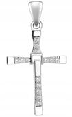 Srebrny Wisiorek Krzyżyk Duży Składany Vin Diesel z Cyrkoniami pr 925