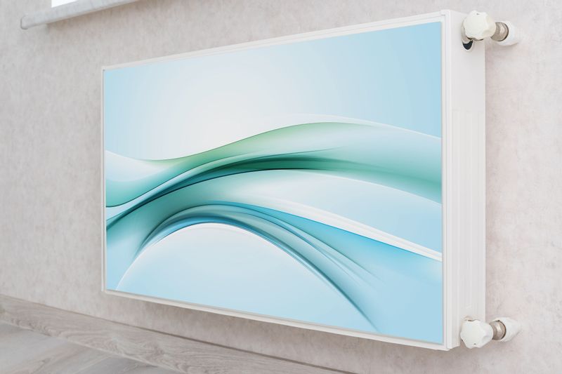 Osłona MAGNETYCZNA Kaloryfera Niebieska Fala Abstrakcja 80cm x 60cm zdjęcie 4