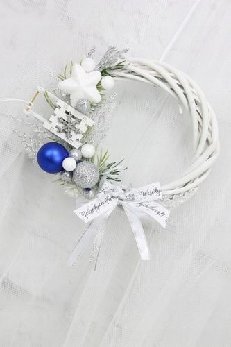 Wianek świąteczny na drzwi ozdoba stroik KOLORY na Arena.pl