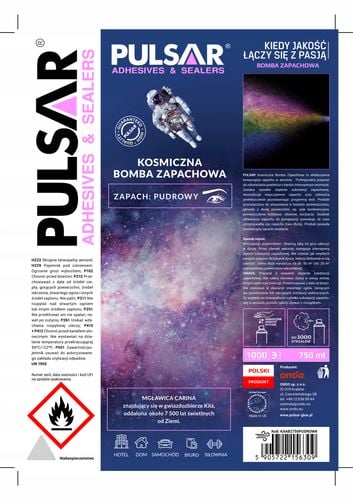 ODŚWIEŻACZ POWIETRZA SPRAY PULSAR ZAPACH DLA KOBIET PUDER 750 ml x6 na Arena.pl