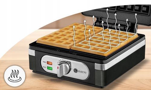 GOFROWNICA 2000W XXL 2 GOFRY Z REGULACJĄ TEMPERATURY PUSZYSTE GOFRY SOLIDNA na Arena.pl