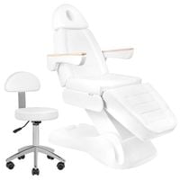 Fotel kosmetyczny elektryczny Sillon Lux 273b 3 silniki z taboretem 304