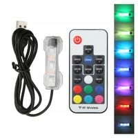 ŚWIETLÓWKA LED RGB OŚWIETLENIE AKWARIUM 6 CM Z PILOT