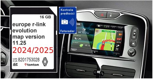 MAPA KARTA RENAULT R-LINK TOMTOM EVOLUTION LIVE 2024/2025 11.25 EU RADARY na Arena.pl