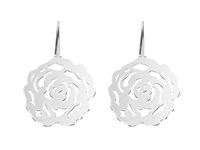 Srebrne Kolczyki Bigiel Celebrytki Kwiaty Kwiat Róża Srebro 925