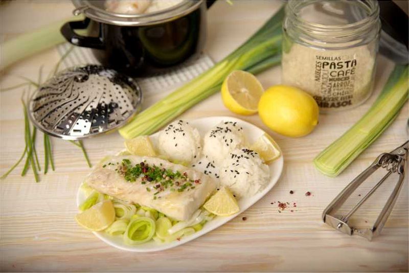 Sitko koszyk do gotowania na parze PRACTICO 23 cm stal nierdzewna zdjęcie 4