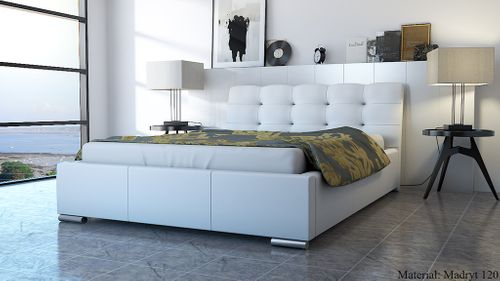 ŁÓŻKO DO SYPIALNI Z STELAŻEM I POJEMNIKIEM 120x200 FINO na Arena.pl