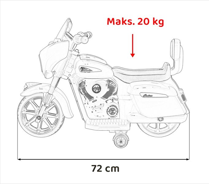 Pojazd Chopper Indian Niebieski zdjęcie 16