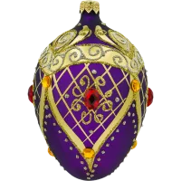 Ekskluzywne jajo Faberge z kryształami: purpurowe