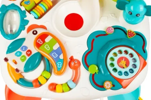 STOLIK INTERAKTYWNY EDUKACYJNY ZJEŻDŻALNIA PIŁEK PIŁECZKI PIANINKO PAPUGA na Arena.pl