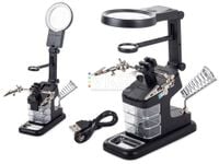 LUPA TRZECIA RĘKA 10 LED SMD UCHWYT LUTOWANIA 25X ZWY