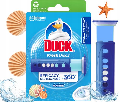 duck fresh discs marine - żelowy krążek do toalety 36ml + aplikator na Arena.pl