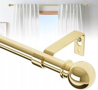 Regulowany karnisz 76-224 cm w kolorze złotym