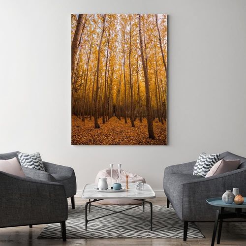 Obraz na płótnie – Canvas, brzozy i liście 40x60 na Arena.pl