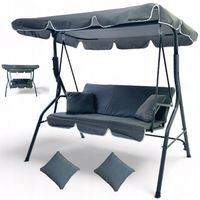 HUŚTAWKA OGRODOWA MTG 4003A BUJANA WOLNOSTOJĄCA 3 OSOBOWA SZARA SZARY